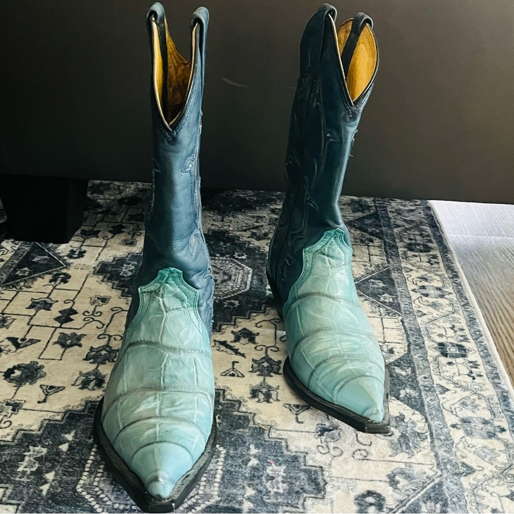 Unique Blue Cowboy Boots